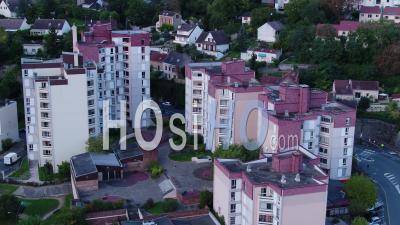 Suburb Corbeil-Essonnes Buildings - Video Drone Footage