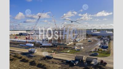 Construction Of Fiat Chrysler Assembly Plant - Aerial Photography