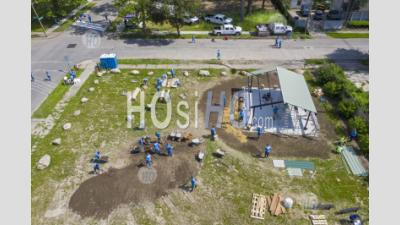 Volunteers Build Park In Detroit - Aerial Photography