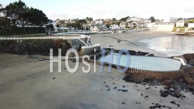 Outdoor Seawater Swimming Pool Of Saint-Quay-Portrieux - Cotes-D'armor - Video Drone Footage