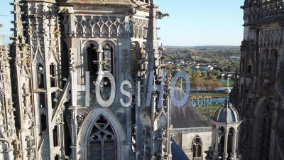 Toul Cathedral Bell Tower - Video Drone Footage