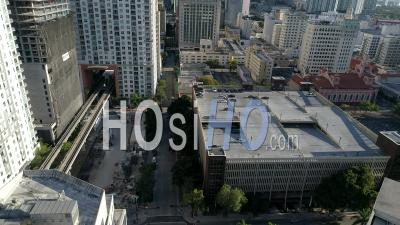 Overview Of An Empty Miami - Video Drone Footage