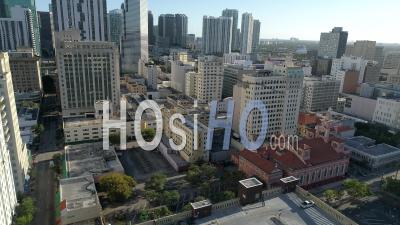 Miami Church Among Empty Streets - Video Drone Footage