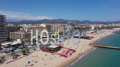 Aerial View Of St Raphael In Var Department - Video Drone Footage