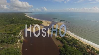 Caraive Vidéo Drone Au Couché Du Soleil, Brésil