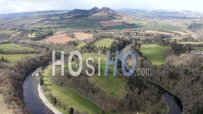 Scott's View In Scottish Borders, Ecosse, Royaume-Uni - Vidéo Aérienne Par Drone
