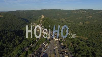 Najac, One Of The Most Beautiful Villages In France - Video Drone Footage