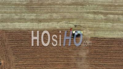 Aerial View Of Clover Harvest Filmed By Drone