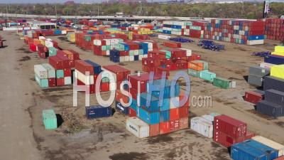 Shipping Containers - Video Drone Footage