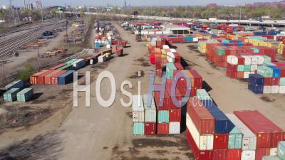 Shipping Containers - Video Drone Footage