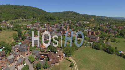  Collonges La Rouge, One Of The Most Beautiful Villages In France - Video Drone Footage 