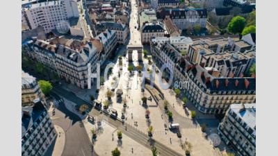 The Square Darcy In Dijon Downtown - Aerial Photography