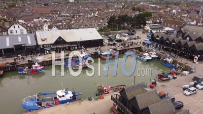 Whitstable Harbour And Beach - Video Drone Footage