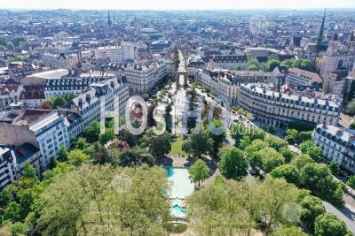 View Of The Square Darcy And The Arch Guillaume Door In Dijon - Aerial Photography