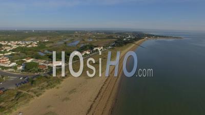 Beach And Salt Marshes Of Chateau D'oleron - Video Drone Footage