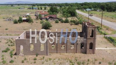 Ruins Of San Isidro Catholic Church - Video Drone Footage