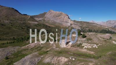 Ouvrage Granon, Maginot Line In Alps, Hautes-Alpes, France, Viewed From Drone