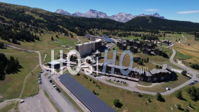Super Dévoluy Ski Resort, In Summer, In The Devoluy Mountain Range, Hautes-Alpes, France, Viewed From Drone