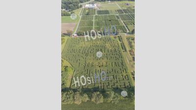 Suicide Prevention Corn Maze - Aerial Photography