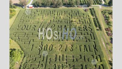 Suicide Prevention Corn Maze - Aerial Photography