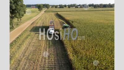 Corn Harvest - Aerial Photography