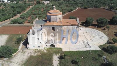 Church Cristo Delle Zolle, Monopoli, Italy - Video Drone Footage