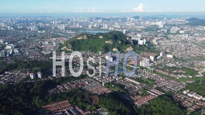 Aerial View Suburban Area Of Gombak - Video Drone Footage