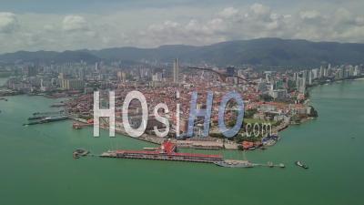 Site Du Patrimoine Mondial De L'unesco De Georgetown, Malaisie - Vidéo Aérienne Par Drone