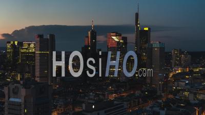 Establishing Aerial View Shot Of Frankfurt Am Main De, Financial Capital Of Europe, Hesse, Germany - Video Drone Footage