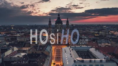 Establishing Aerial View Shot Of Budapest Hungary - Video Drone Footage