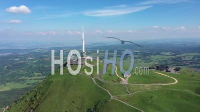 Puy-De-Dome Summit - Video Drone Footage