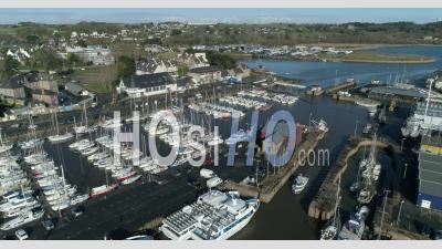 Paimpol Harbor, Brittany, France - Video Drone Footage