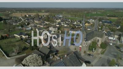 The Village Of Guipel In Brittany, France - Video Drone Footage