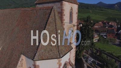 Fortified Church Of Hunawihr, Alsace - Video Drone Footage