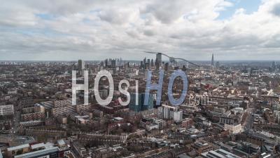 Camden Town, Establishing Aerial View Shot Of London Uk, United Kingdom - Video Drone Footage
