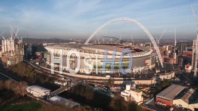 Stade De Wembley, Vue Aérienne De Londres, Royaume-Uni - Vidéo Par Drone