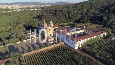 Monastery Of St Martin Of Tibaes, Mire De Tibaes, Portugal - Video Drone Footage