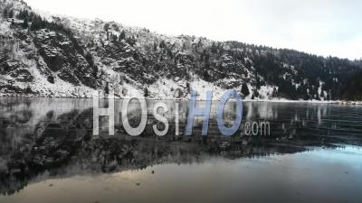 Frozen Le Lac Blanc - Massif Des Vosges - Video Drone Footage