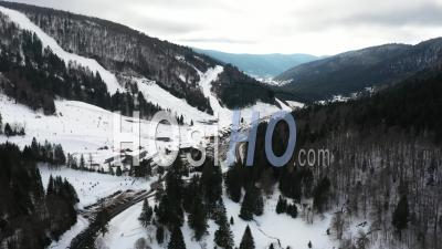 Ski Station - La Bresse-Hohneck - Vosges - Video Drone Footage