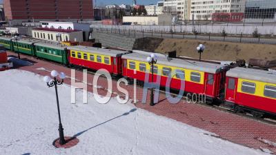 Railway In The City Of Yekaterinburg. View From Above. Russia - Video Drone Footage