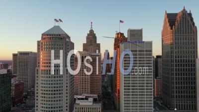 Downtown Detroit - Video Drone Footage