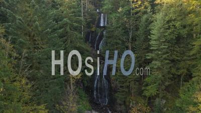 Great Tendon Waterfall - Vosges - Video Drone Footage