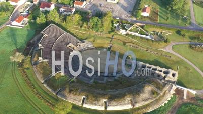 Grand Amphitheater - Vosges Archaeological Site - Video Drone Footage