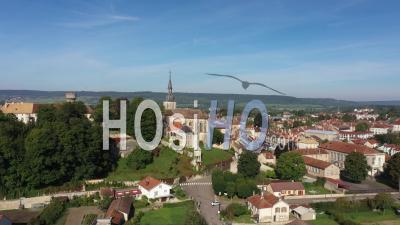 Church Of Saint-Nicolas De Neufchateau - Vosges - Video Drone Footage