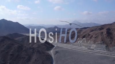 Road And Mountains, Video Drone Footage