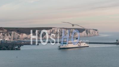 Entrée Du Port, Vue Aérienne De Dover Uk, Kent, Angleterre, Royaume-Uni - Vidéo Par Drone