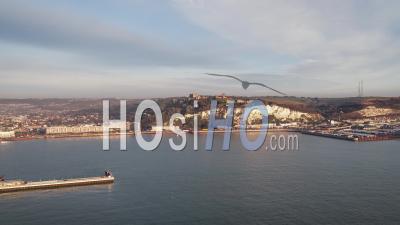 Vue Aérienne De Dover Uk, Kent, Angleterre, Royaume-Uni - Vidéo Par Drone