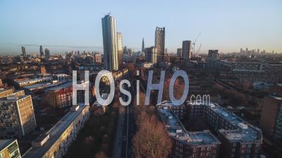 Vue Cinématographique, Ville De Londres, Vue Aérienne Prise De Vue De Londres Royaume-Uni, Royaume-Uni - Vidéo Par Drone