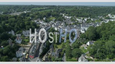 Pont Aven, Brittany, France - Video Drone Footage