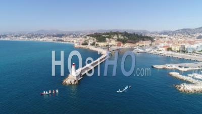 Nice French Riviera Port - Video Drone Footage
